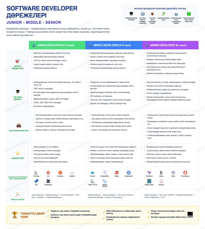 Software Developer дәрежелері гидінің превьюі