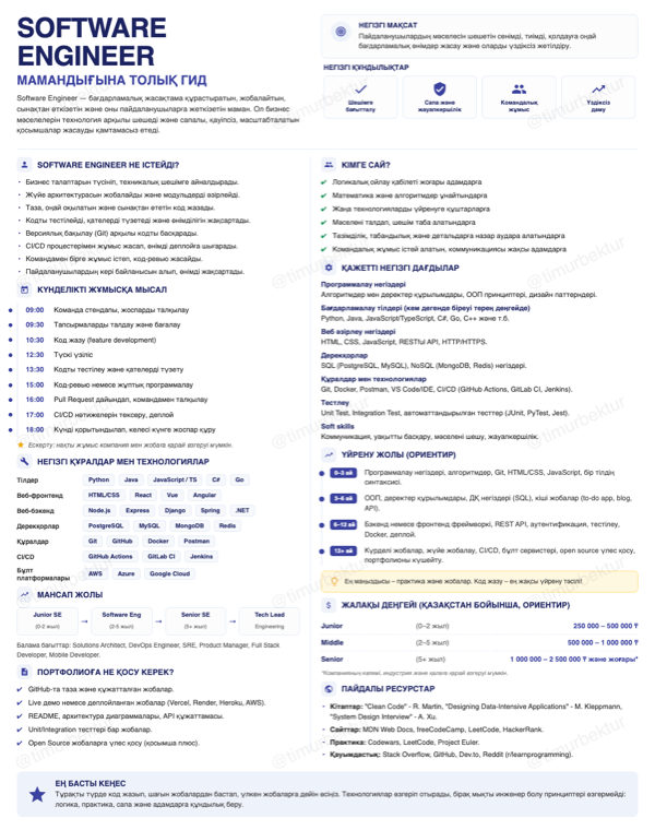 Software Engineer гидінің превьюі